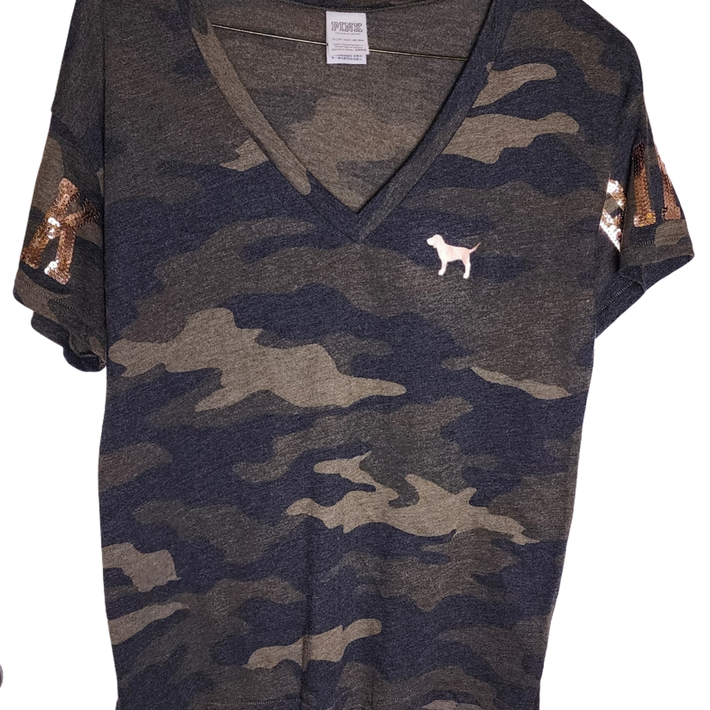 Victoria's Secret Camouflage V-Neck Top